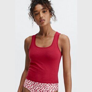Fabletics Women's Deep Red 24/7 Britt Tank - L